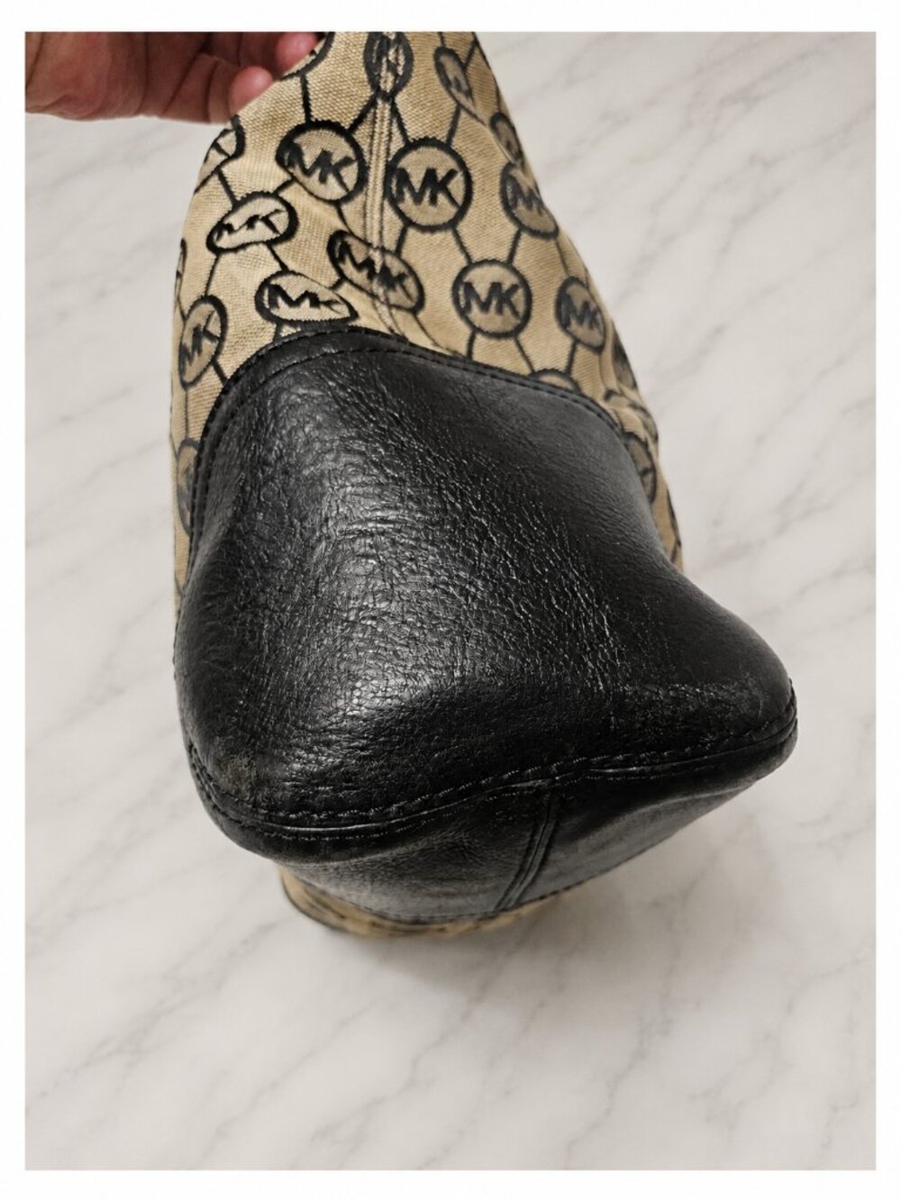 Michael Kors Signature Jacquard Hobo Shoulder Bag – Black & Brown Monogram - Picture 4 of 13